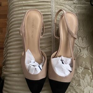 Ivanka Trump Two-Tone Beige and Black Heels